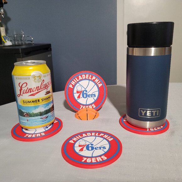 Philadelphia 76ers Coaster Set - 3D Printed - (Set of 4) - Picture 2 of 4
